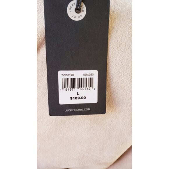 NWT Lucky Brand Sherpa & Suede Jacket | Tan & Gray | Size L - Picture 8 of 9